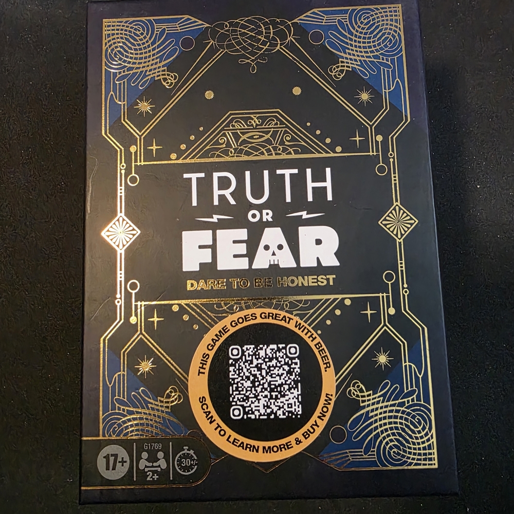 Truth or Fear Party Game - Black & Gold Box